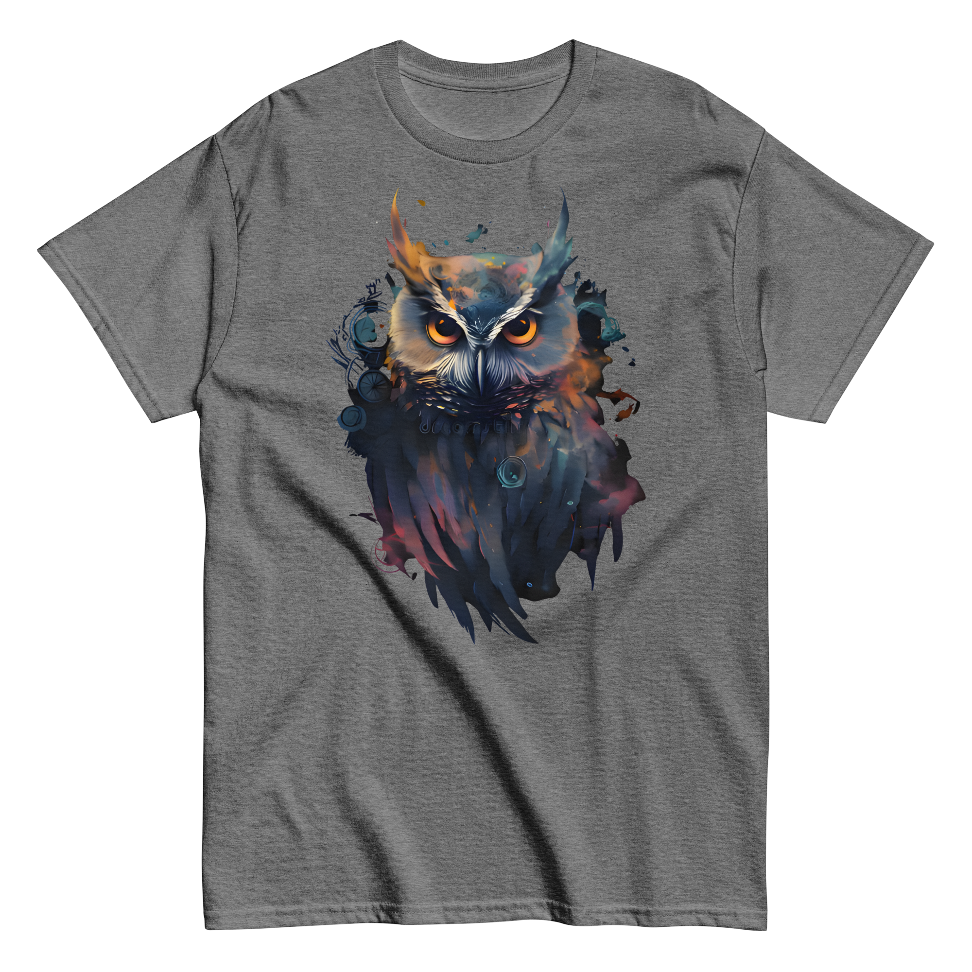 unisex-classic-tee-graphite-heather-front-6a4bdf72916a1.png Ember Owl - Image 1
