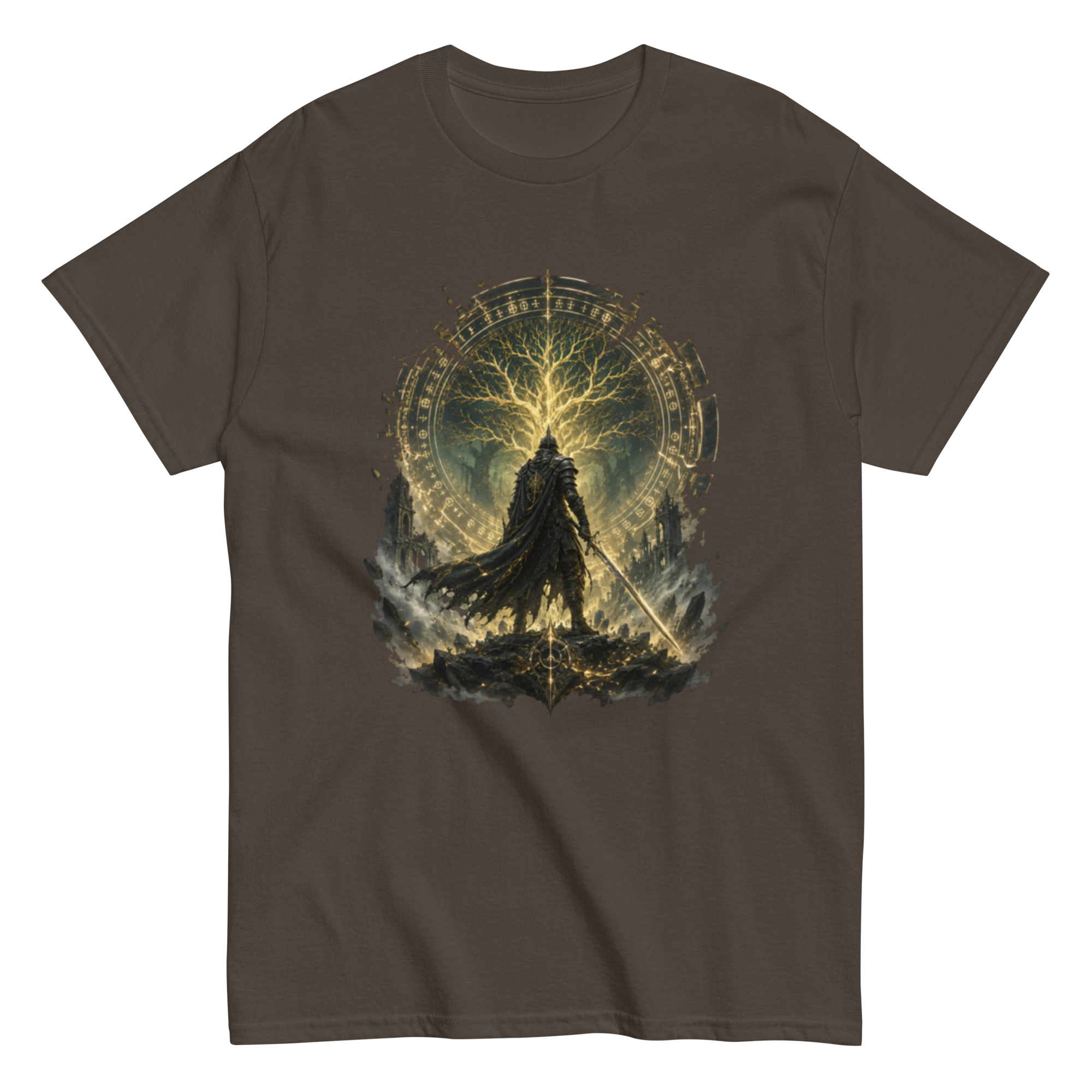 unisex-classic-tee-dark-chocolate-front-6a72136901a96.png Erdtree's Echo - Image 1