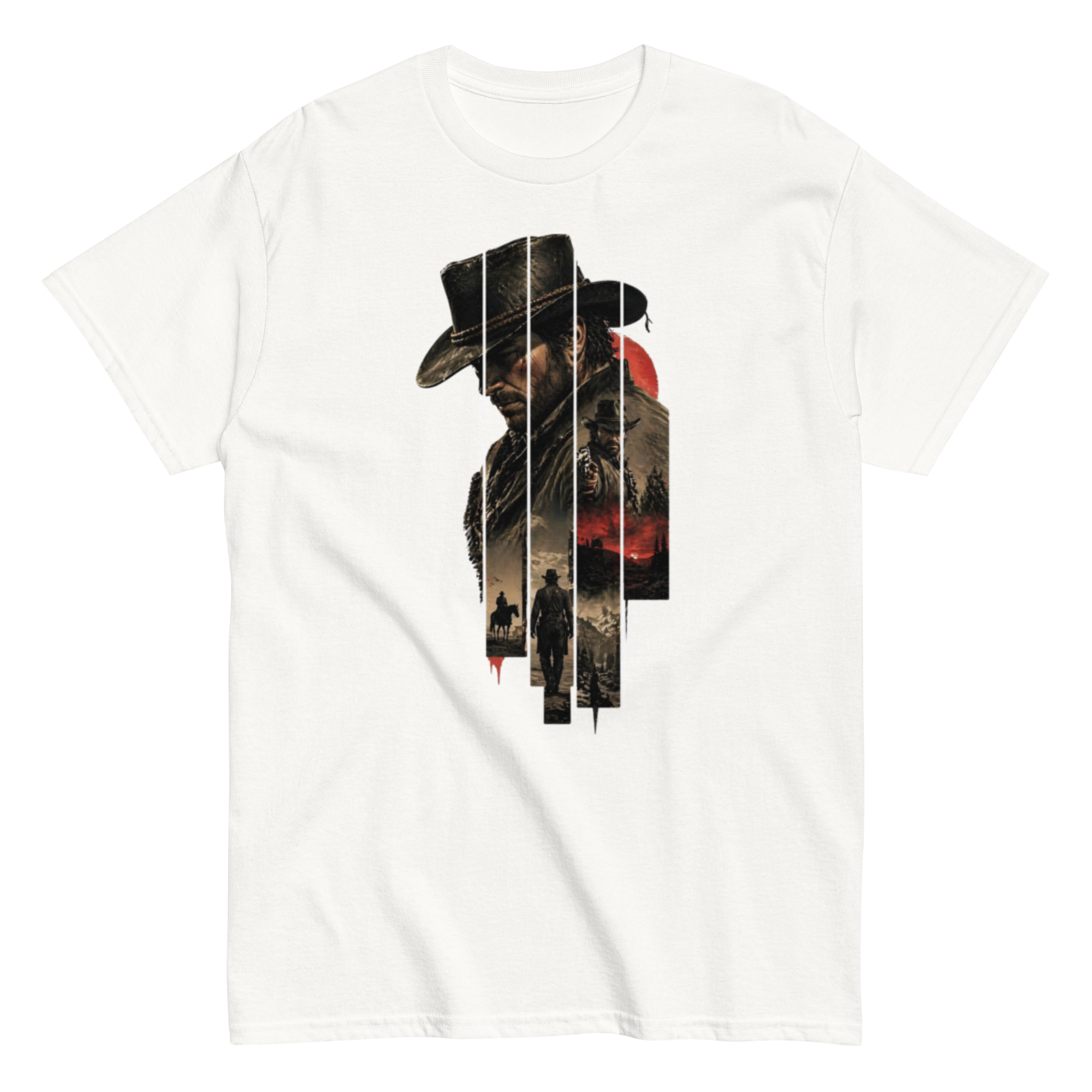 unisex-classic-tee-white-front-6a72206213c05.png Outlaw's Redemption - Image 1