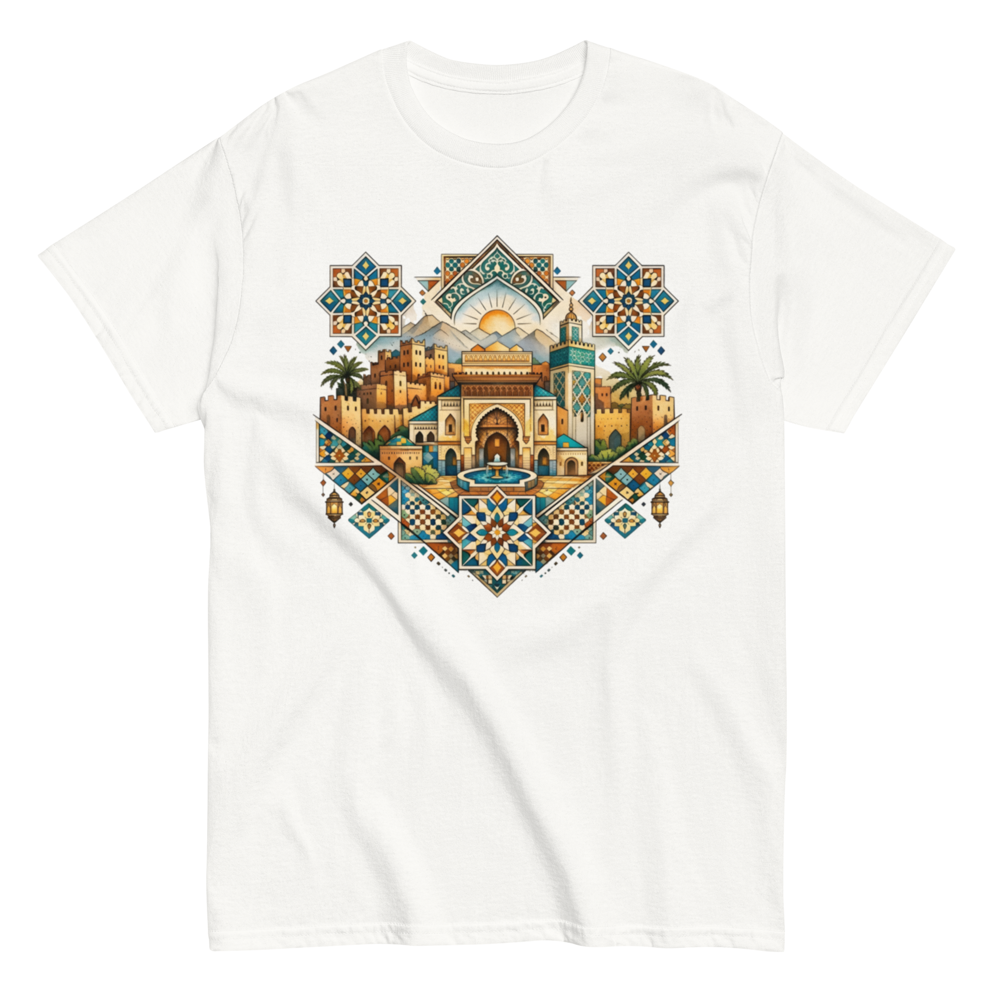 unisex-classic-tee-white-front-6a737b5d2cee9.png Zellij Horizon - Image 1