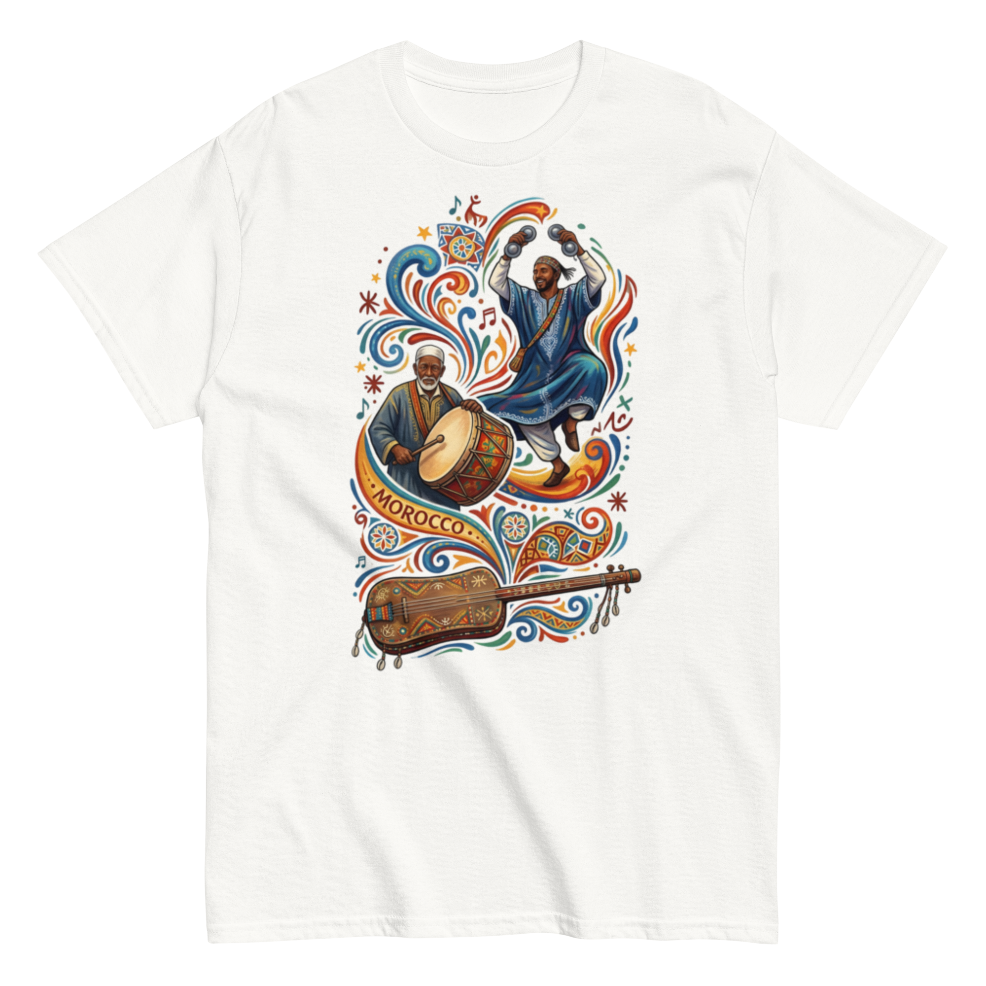 unisex-classic-tee-white-front-6a738376ba295.png Gnawa Rhythm - Image 1