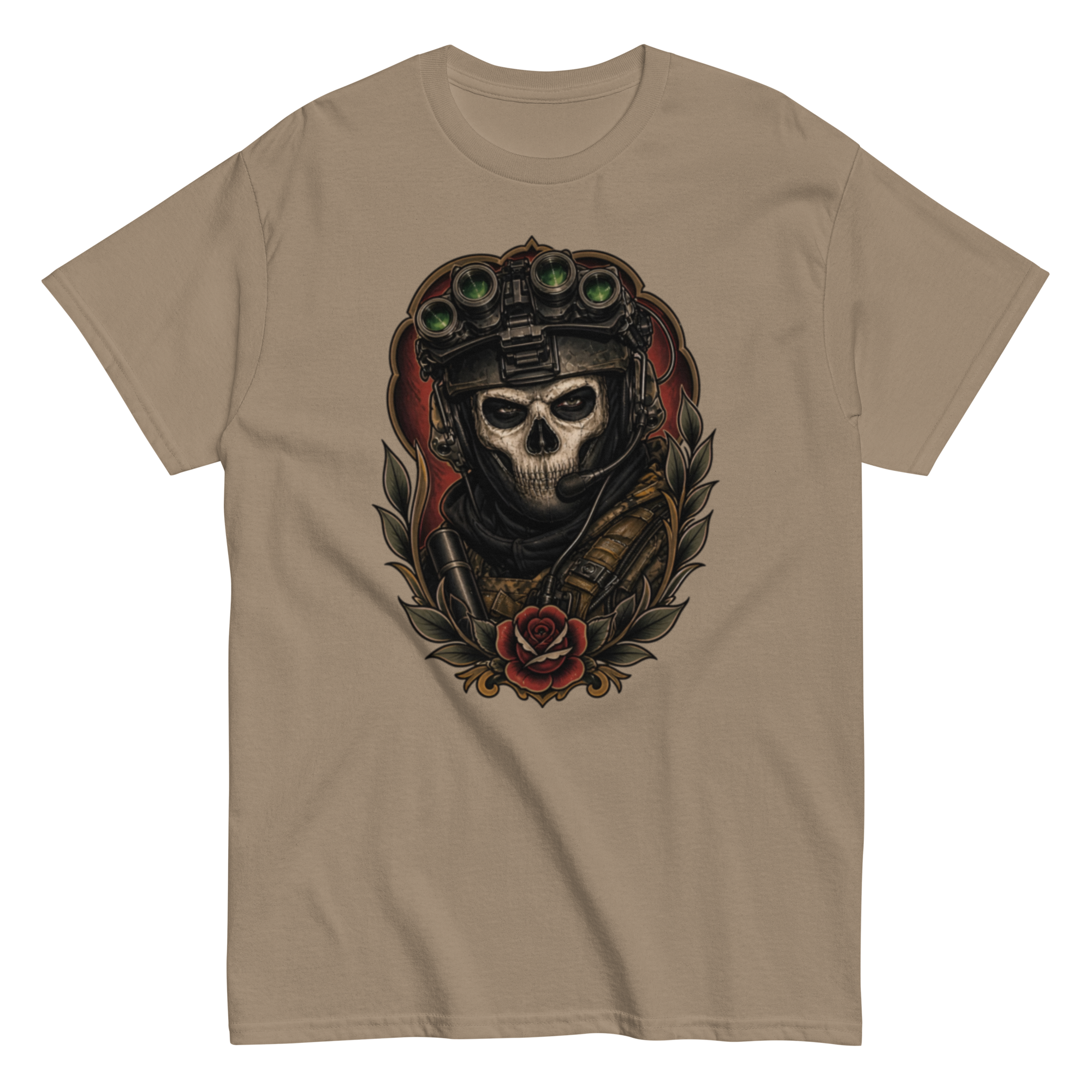 unisex-classic-tee-brown-savana-front-6a72187230358.png Tactical Ghost - Image 1