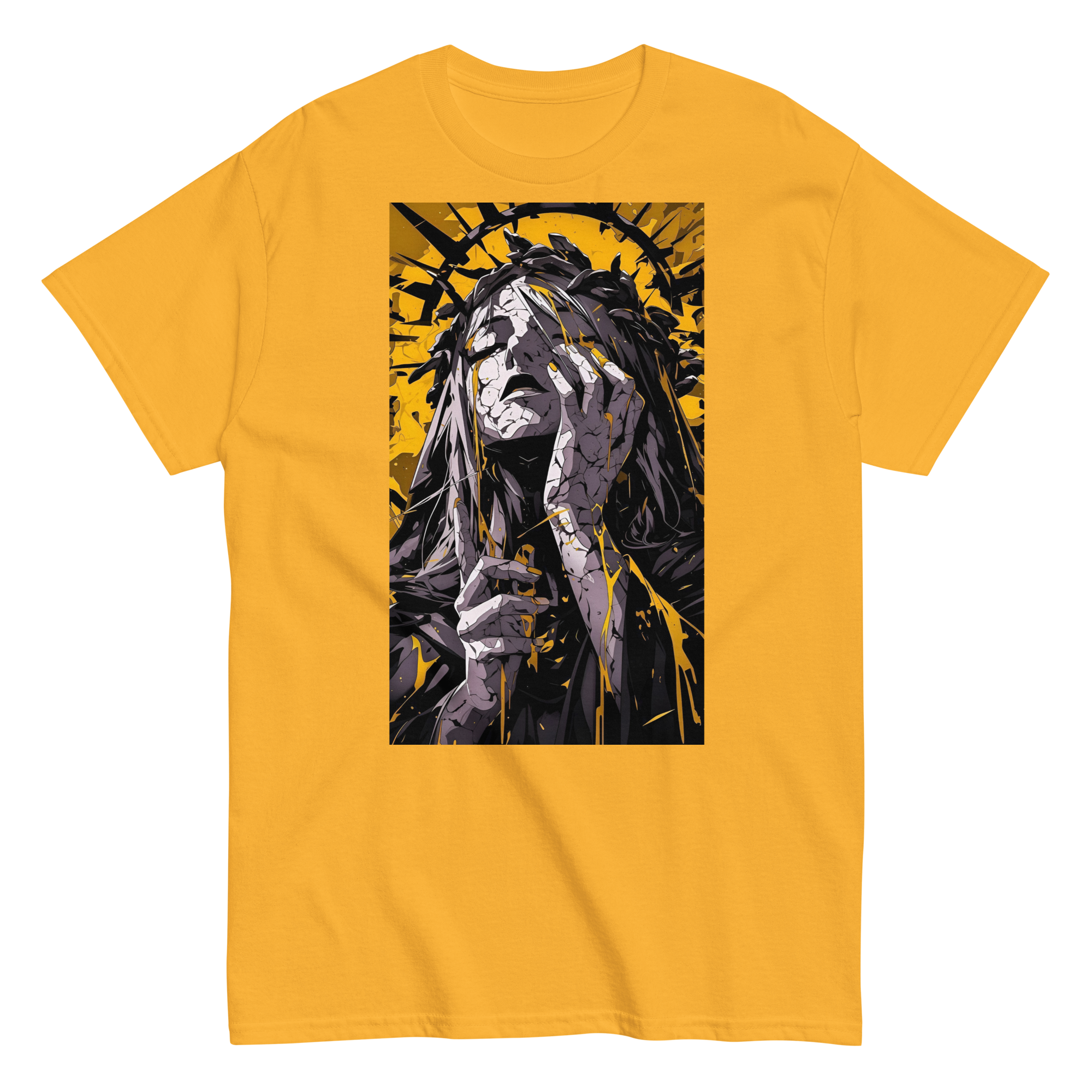 unisex-classic-tee-gold-front-6a74ebcd754bf.png Fractured Divinity - Image 1